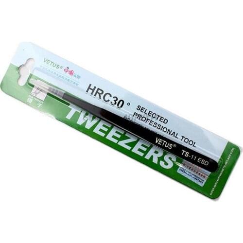 200pcs VETUS 100% Brand Anti static ESD Tweezers stainless steel Eyelash Make Up Nipper Crafts Makeup Tools