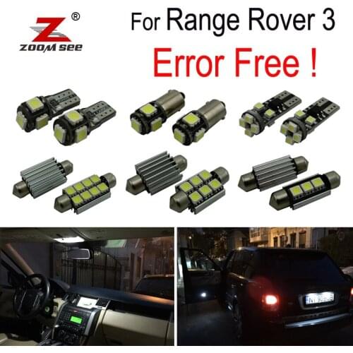 22pcs License plate lamp + interior bulb LED dome map lights full kit for Land Rover for Range Rover 3 (2006-2012)