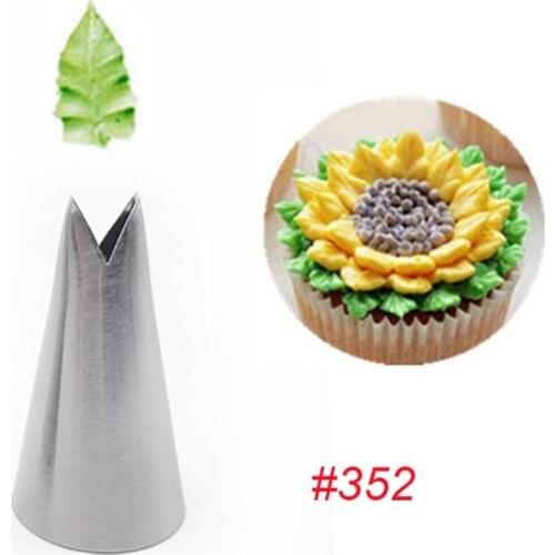 352# Leaf Nozzles Icing Piping Tips Pastry Tool Stainless Steel Cream Cupcake Cake Decorating Baking Molds