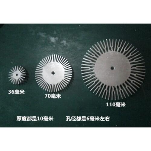 5PCS/lot 70*10mm LED Lamp beads lamp panel radiator aluminum round sunflower radiator high thermal radiator for LED