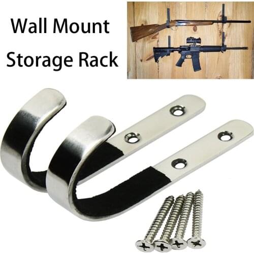 Tactical gun accessories M4 ar 15 accessories Stainless Steel gun wall mount storage rack for rifle pistol for hunting airsoft
