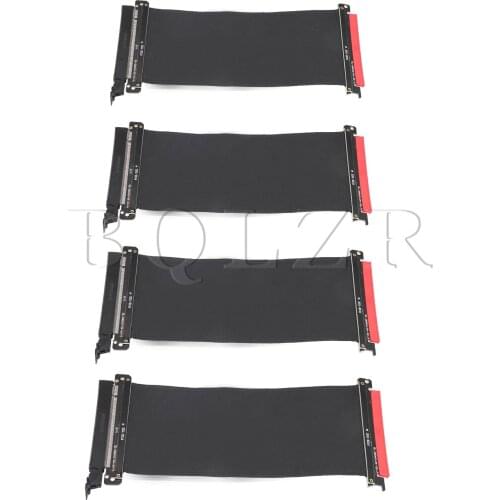 BQLZR 4 Pieces High Speed PCIE Flexible Riser Cable 16x Extension Port Cable