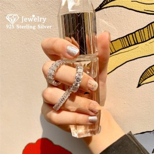 CC Rings For Women Silver 925 Bridal Wedding engagement Luxury Rhineston Rings Fine Jewelry Accessories Drop Shipping CC3130