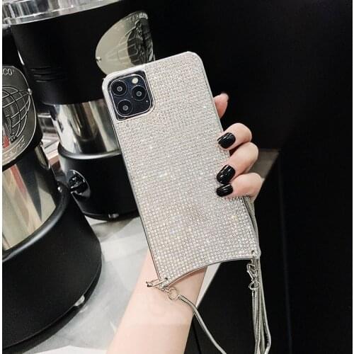 Luxury Rhinestone Glitter Phone Case for iPhone 11 Pro Max XS Mini XR X 7 8 Plus SE 2020 Shiny Diamond Soft Silicone Back Cover