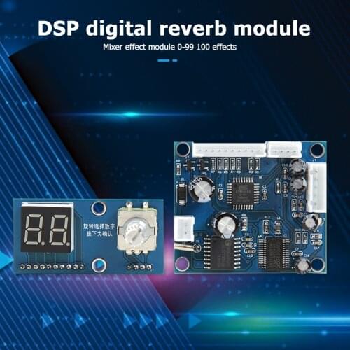 100 Kinds Effects DSP Digital Reverb Module Rechargeable Portable Speaker Wireless DC 5V Karaoke Mixer Effect Board