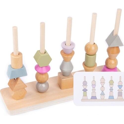 Wood Shape and Color Matching Toys Developmental Toy Birthday Gift Kids