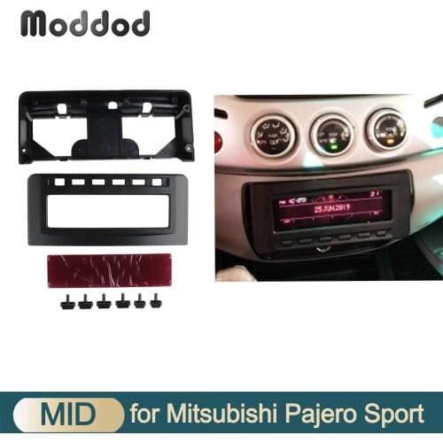 For Misubishi L200 Triton Pajero Sport II Challenger Double Din Fascia Radio Dash Installation Trim Kit Face Plate Bezel Frame