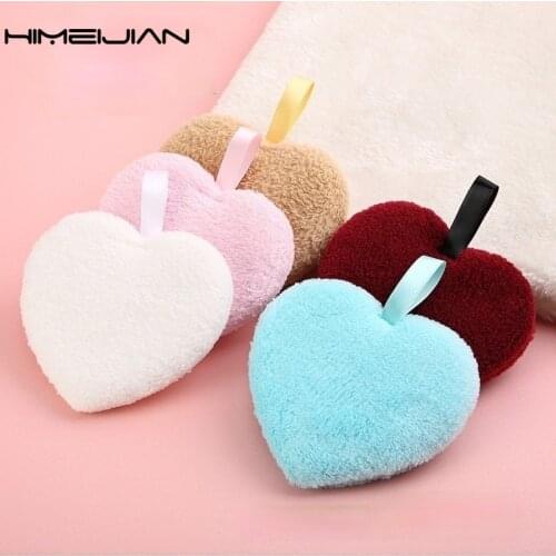 Women Cosmetic Puff Heart Shaped Sponge for Makeup Round Double-sided Foundation Makeup Tools Remover Puff Wash Face Clean Puff