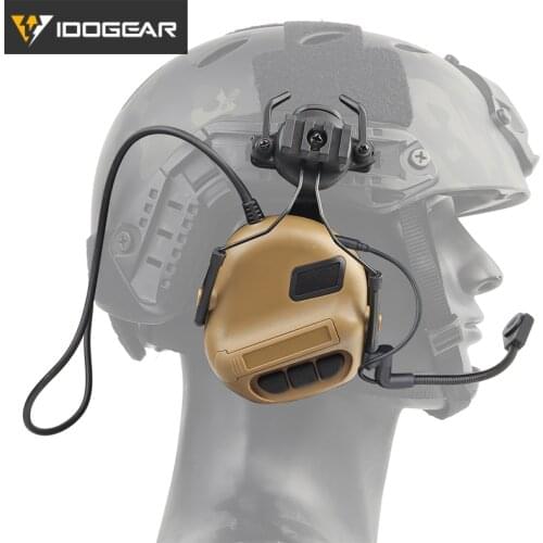 IDOGEAR Electronic Headset Ear Muffs For Helmet Military Noice Reduction Version Shooting Hearing Protective 6702