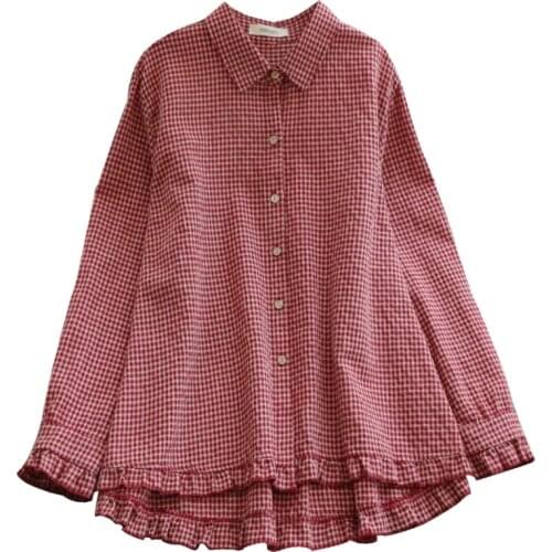 Блузки в клетку Giyu China At AliExpress