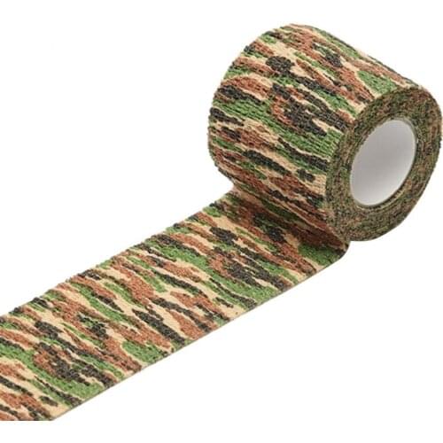 4.5m Camouflage Elastic Wrap Tape Hunt Disguise Elastoplast Self Adhesive Bandage Sports Protector Knee Finger Ankle Gauze Tape