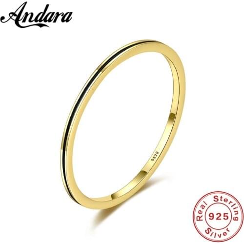 New S925 Sterling Silver Ring 14K Gold Glossy Ring Ins Style Simple Small Fresh Tail Ring Ring For Woman Charm Jewelry Gift