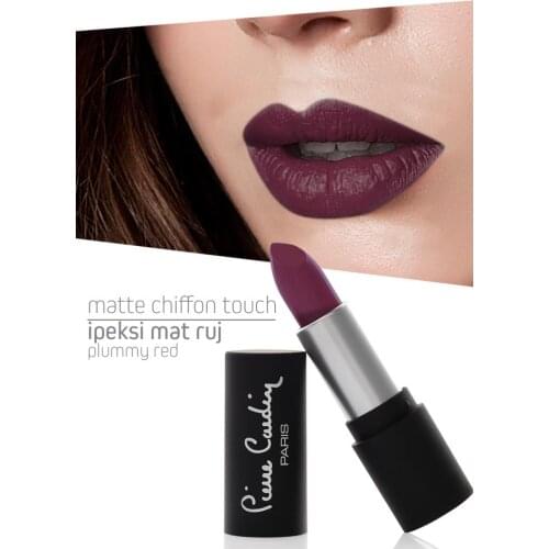 Cosmetic Lip Makeup Matte Chiffon Touch Lipstick Plummy Red Lip Gloss Waterproof Lips Velvet Volume Moisturizer Silky Beauty