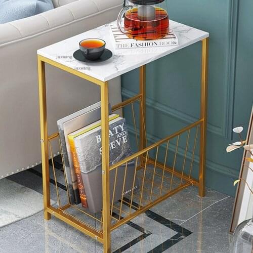 Wrought Iron Living Room Coffee Tables Bedroom Small Apartment Corner Table Modern Minimalist Home Furniture Hotel Side Table