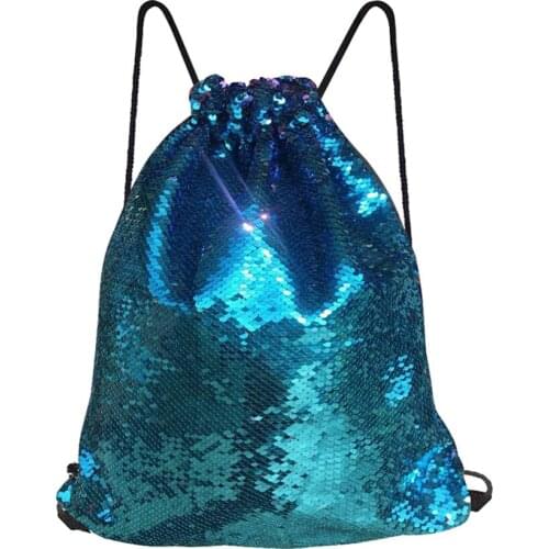 Fashion Casual Boy Girl Sequins Colorful Package Bags Travel Princess Bling Backpack For child in 2019