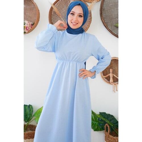 Casual Crew Neck Dress muslim dress women abaya kaftan modest dress abayas for women abaya turkey turkish dresses abayas for wom