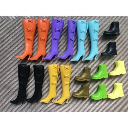 New Princess Doll Long Boots Kids DIY Playing Doll Accessories Parts Colorful Doll Shoes for FR/PP Dolls