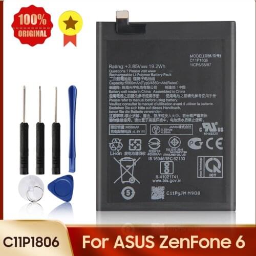 Genuine Tablet Battery C11P1806 for ASUS ZenFone 6 ZS630KL I01WD 5000mAh Replacement Battery