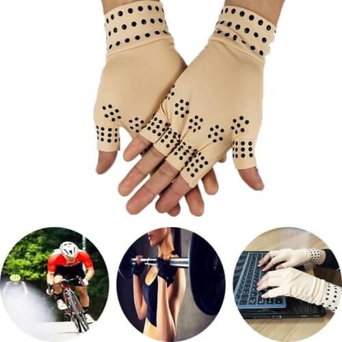 Men Women Arthritic Compression Gloves Wrist Support Office Exercise Hand Brace Wristband Sports Gauntlet Pain Relief Glove