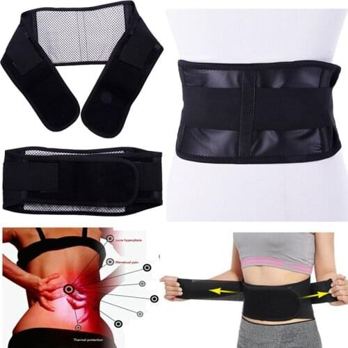 Waist Brace Support Belt Tourmaline Self-heating Magnetic Therapy Waist Belt Lumbar Support Back Support Brace Double Banded