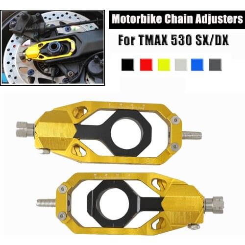 Motorcycle Rear Wheel Chain Adjusters Tensioner Regulator Spindle Fastener Axle Blocks Part For Yamaha TMAX530 T-MAX 530SX 530DX