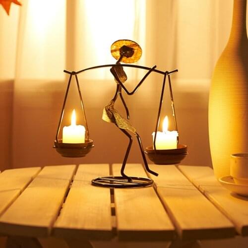 Romantic Retro Nordic Candlestick Abstract Character Sculpture Candle Holder Decor Handmade Figurines Home Decoration Art Gift