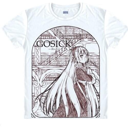 2015 GOSICK Victorique de Blois T Shirt Cosplay Costumes Mens Japanese Famous Anime T-shirt Unique Gift Camisetas Masculina