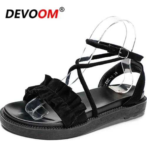 Summer Flat Sandals Women Comfortable Non-slip Beach Bow Ladies Sandals Fashion Black Platform Shoes Woman Sandalias mujer 2020