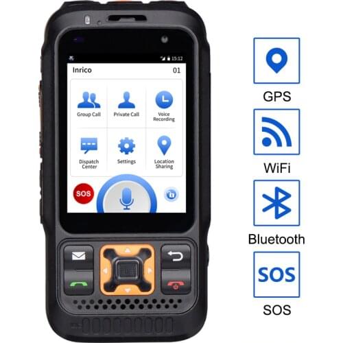 Inrico S100 4G LTE Network Radio Android Mobile Phone GPS WIFi Blue Tooth SOS Flashlight 4000mAh Battery Zello PTT Smartphone