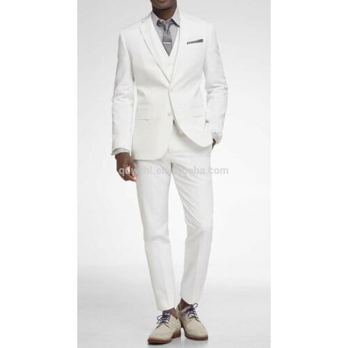 New white ivory Men suit Slim Fit Groom tuxedo Business Best man Groomsmen Bridegroom wedding suits costume homme terno masculin