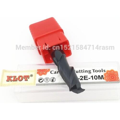 KLOT HRC55 TiCN Coated Solid Carbide End Mill 4.5 5 5.5 6mm 2-Flute CNC Milling Cutter