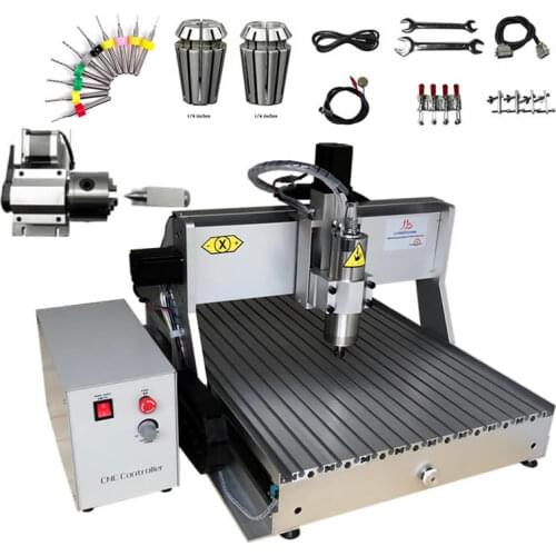 USB Parallel CNC 3040 1500W 2200W 4 Axis Wood Engraving Machine 1.5KW 2.2KW CNC Router With Water Cooling System