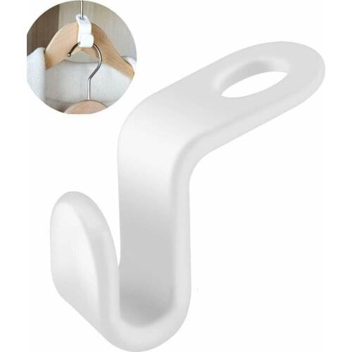 6 pcs Clothes Hanger Hook Folding Storage Clothes Rack Wardrobe Hanging Hanger Connection Hook Space Saving Connectors