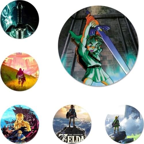 58mm The Legends Of Zeldas Icons Pins Badge Decoration Brooches Metal Badges For Backpack Decoration