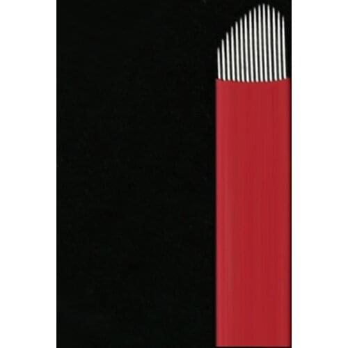 0.20mm U shape Chamfer 15 pin Permanent Makeup Eyebrow flex Tattoo Needles Blade For 3D Microblading lamina blade Agulhas Tebori