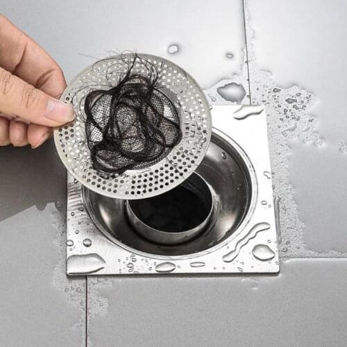 304 Stainless Steel Sewer Filter Net Toilet Bathroom Floor Drain Net Plug Shower Room Hair Anti-blocking Artifact Bathroom Tools