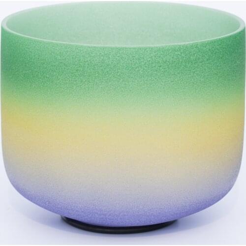 10 Inch F Note Rainbow Heart Chakra Meditation Quartz Crystal Singing Bowl