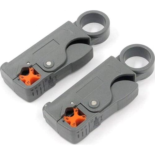 2pcs) Coaxial Cable Stripper Cutter for RG58 RG59 RG6 Coax Wire Stripping Tool Cutting Pliers w/ Hex Key Coaxial Plier Tool