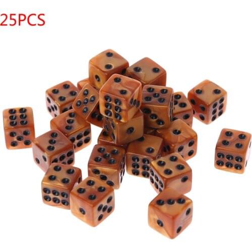 25 Pcs/Set Game Dice Number 12 Square Stripe Creative Dices Party Club Games Lover Gifts For D & D Dungeon Desktop Table Games