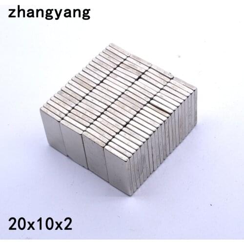 5/10/20/60 Pcs 20x10x2 Block NdFeB Neodymium Magnet N35 Super Powerful imanes Permanent Magnetic