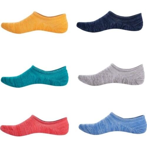 6Pairs/lot Men Boat Socks Men Invisible Cotton Socks Silicone Slip Design Shallow Mouth Breathable Meias Summer Sock Plus Size