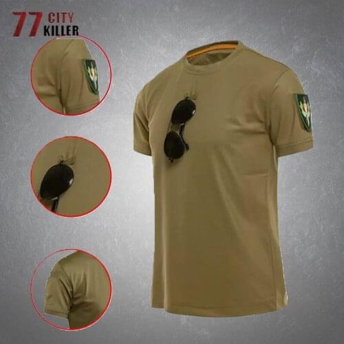 Мужские однотонные футболки 77City Killer China At AliExpress