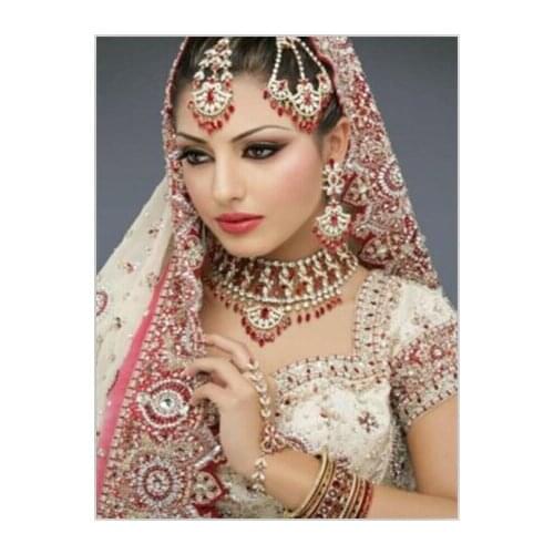 Embroidery with diamonds Painting by numbers rhinestones Diamond mosaic needlework Wall decor art Pictures Indian beauty Y542