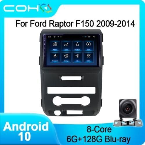 COHO For Ford Raptor F150 2009-2014 Car Multimedia Player Gps Navigation Autoradio Android 10.0 Octa Core 6+128G