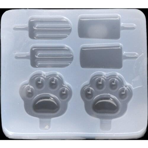 Free shipping UV Resin Jewelry Silicone Mold Popsicle Ice cream Cat Claws Mold Jewelry Making