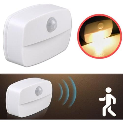 PIR Motion Auto Sensor Wireless LED Night Lights Bedroom Decor Light Wall Decorative Lamp Staircase Closet Room Aisle Lighting