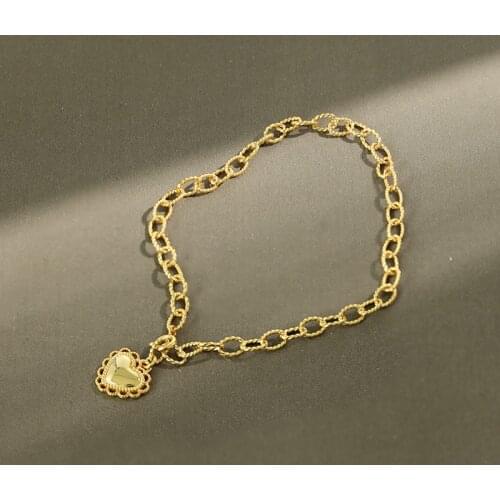 Real 925 sterling silver anklets ankle bracelet on the leg woman, classic gold color heart anklets for women foot jewellery
