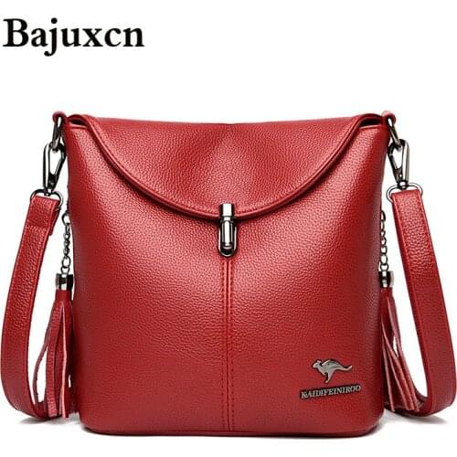Brand Shoulder Crossbody Bags for Women 2021 high quality Leather tassel Bags Women Purses Luxury Designer Handbags Women Bag