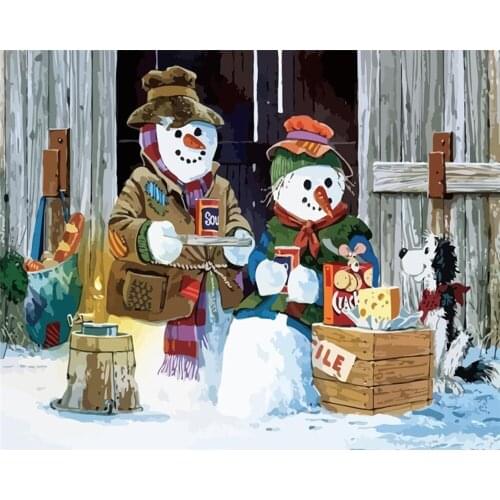 CraftArtGo Painting By Numbers The cartoon On Canvas HandPainted Gift Picture By Number Waterfall Kits Home Decoration