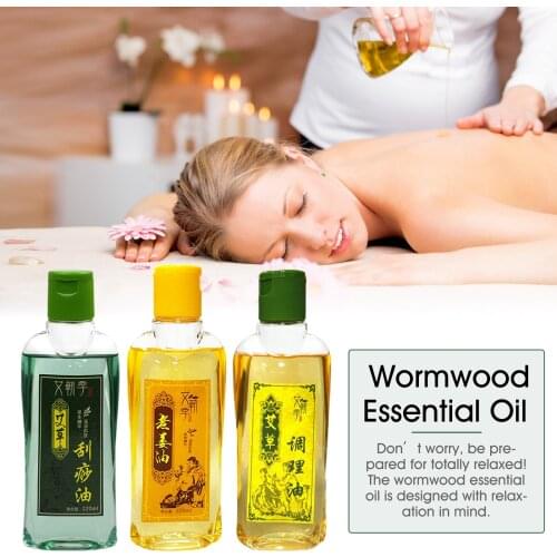 220ML Argy Wormwood Ginger Essential Oil Body Massage Oil Stress Relief SPA Scrape Therapy Essential Oil Body Massager Body Care